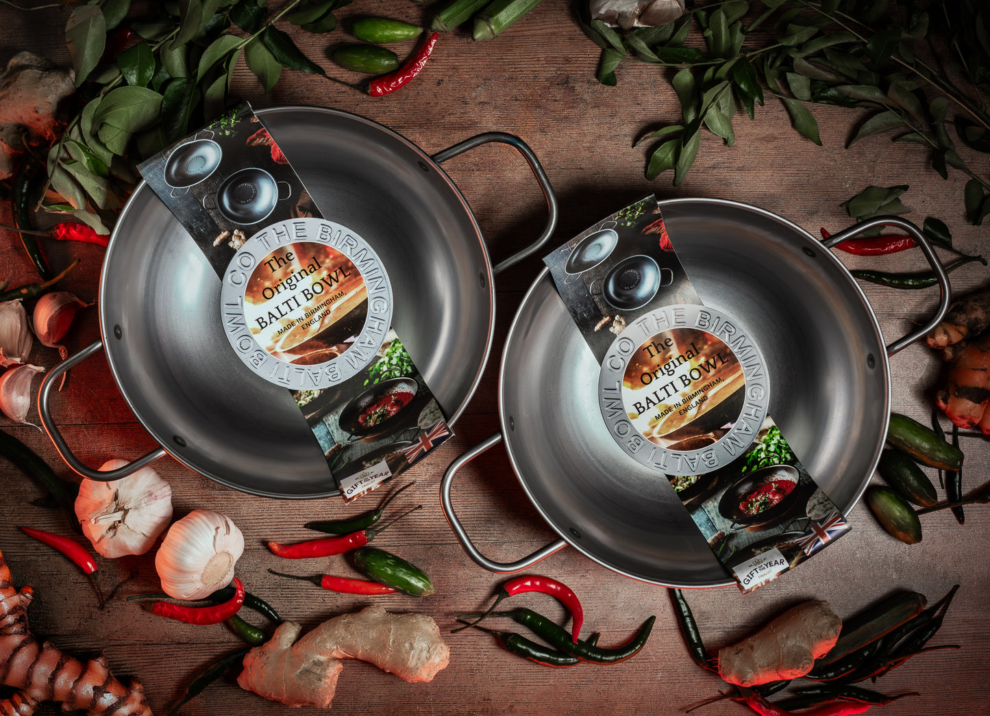 GIFT SET: Two Balti Bowls and Two Stands
