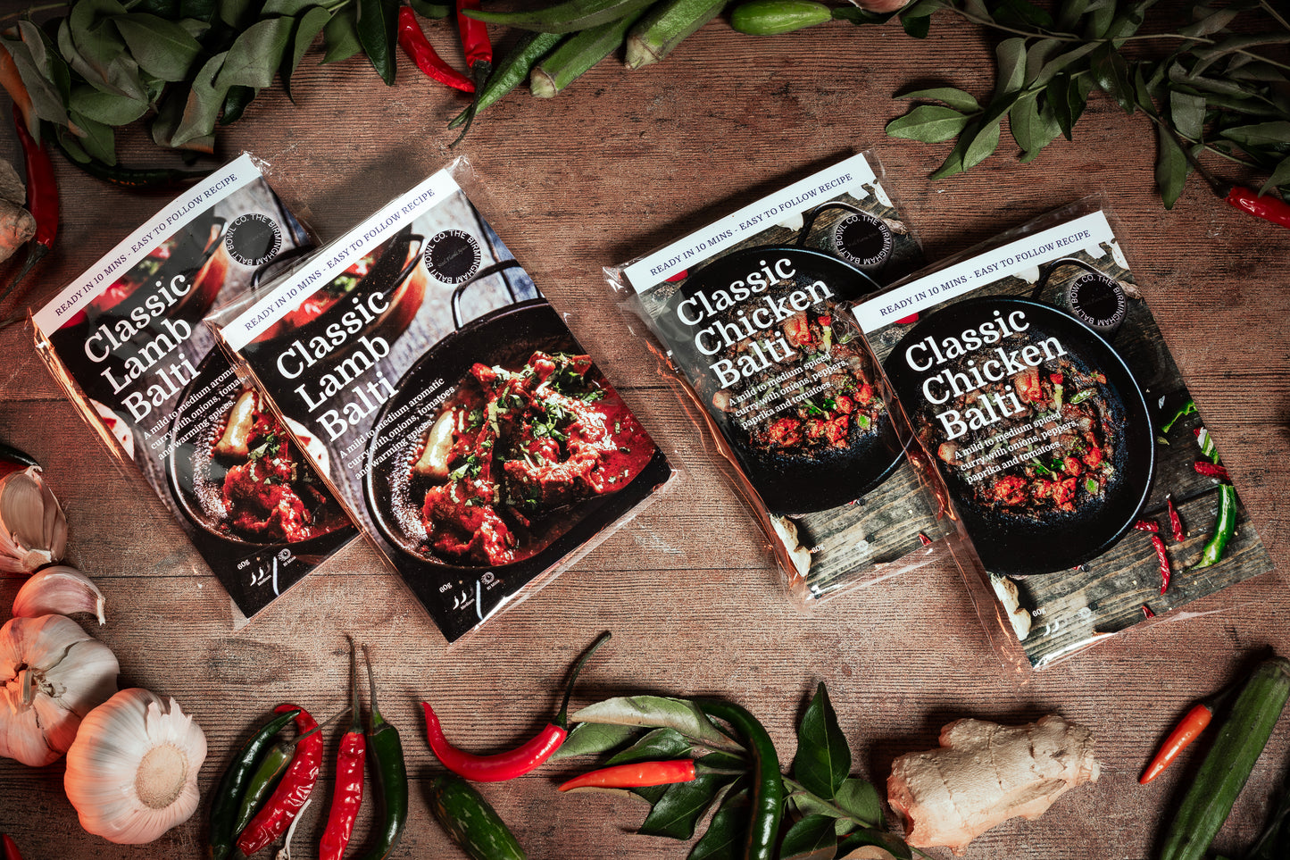 MIXED SET BALTI BLEND BUNDLE; TWO x 60g Signature Blend TWO x 60g Lamb Blend - High quality award winning blends