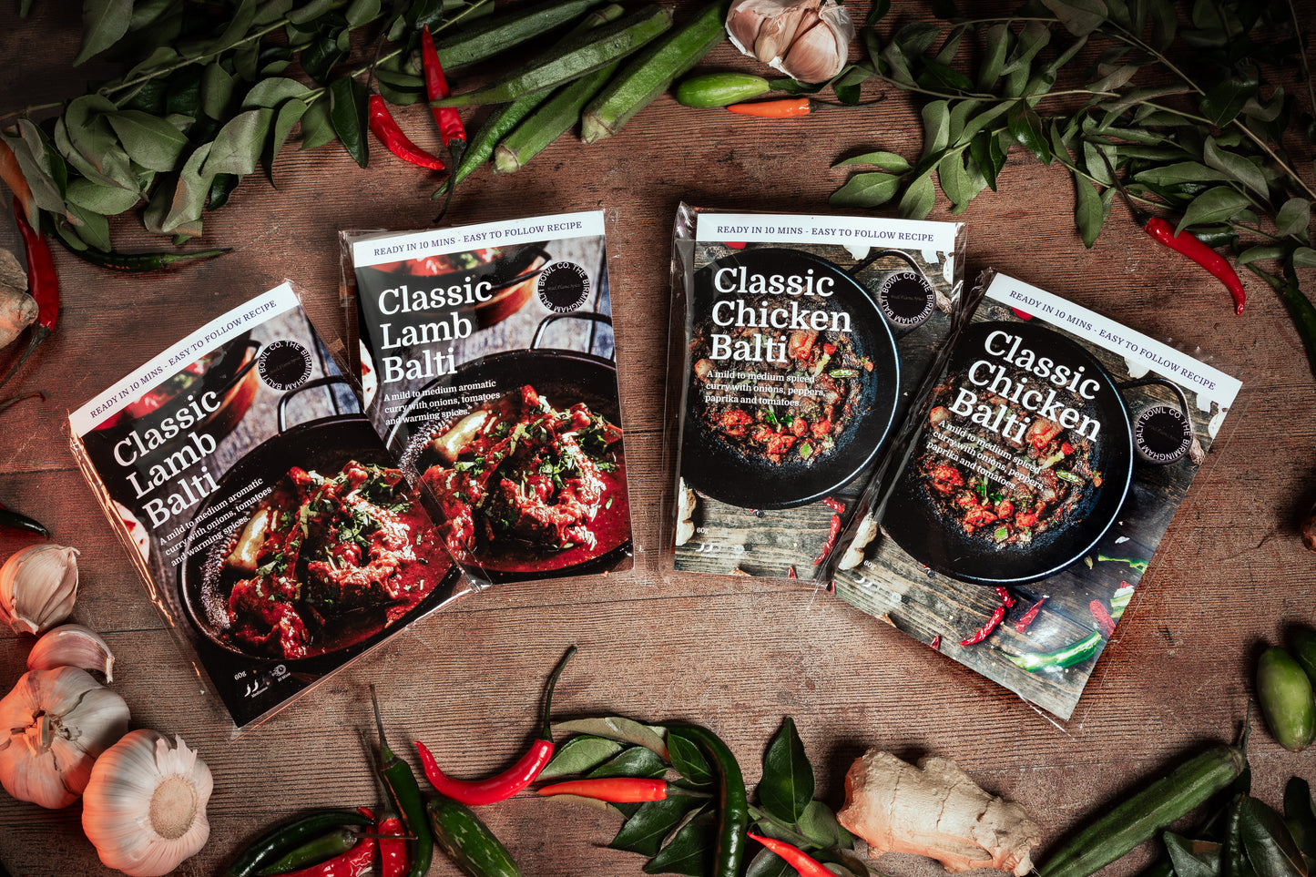 MIXED SET BALTI BLEND BUNDLE; TWO x 60g Signature Blend TWO x 60g Lamb Blend - High quality award winning blends