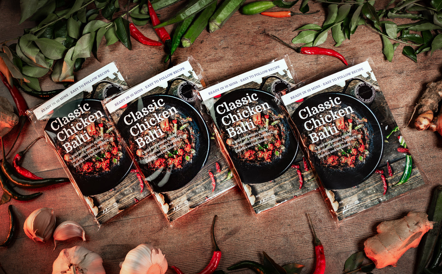 SIGNATURE BIRMINGHAM BALTI BLEND BUNDLE; Four x 60g Packs - High quality award winning blends