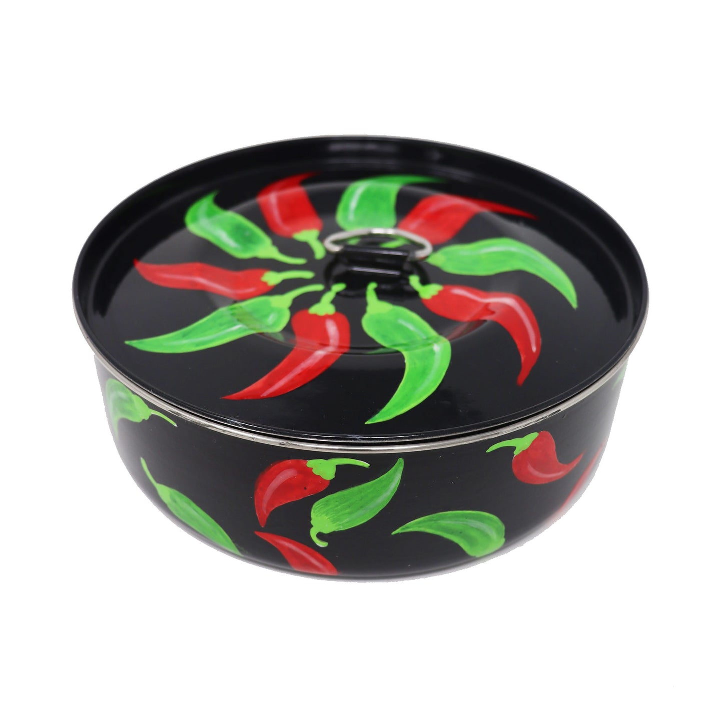 Spice tin, curry lover gift, MASALA DABBA, Hand painted spice box, spice storage, chilli lover gift, chilli head gift