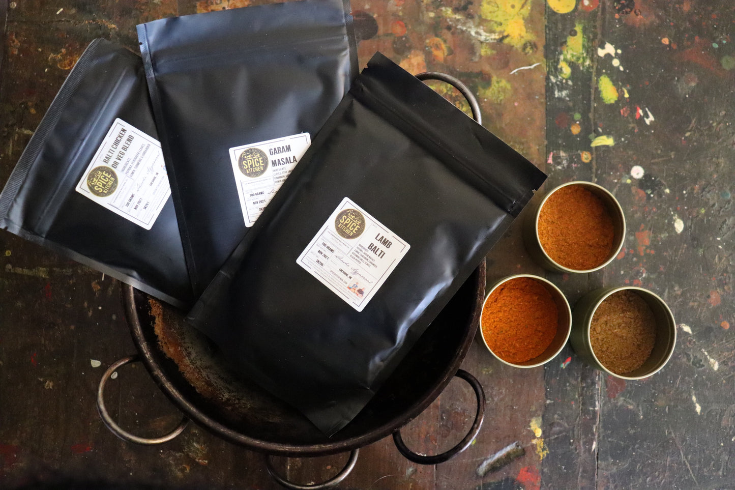 'The Curry King' 3 x 100g Spice Set Fresh Balti Curry Classic Blends