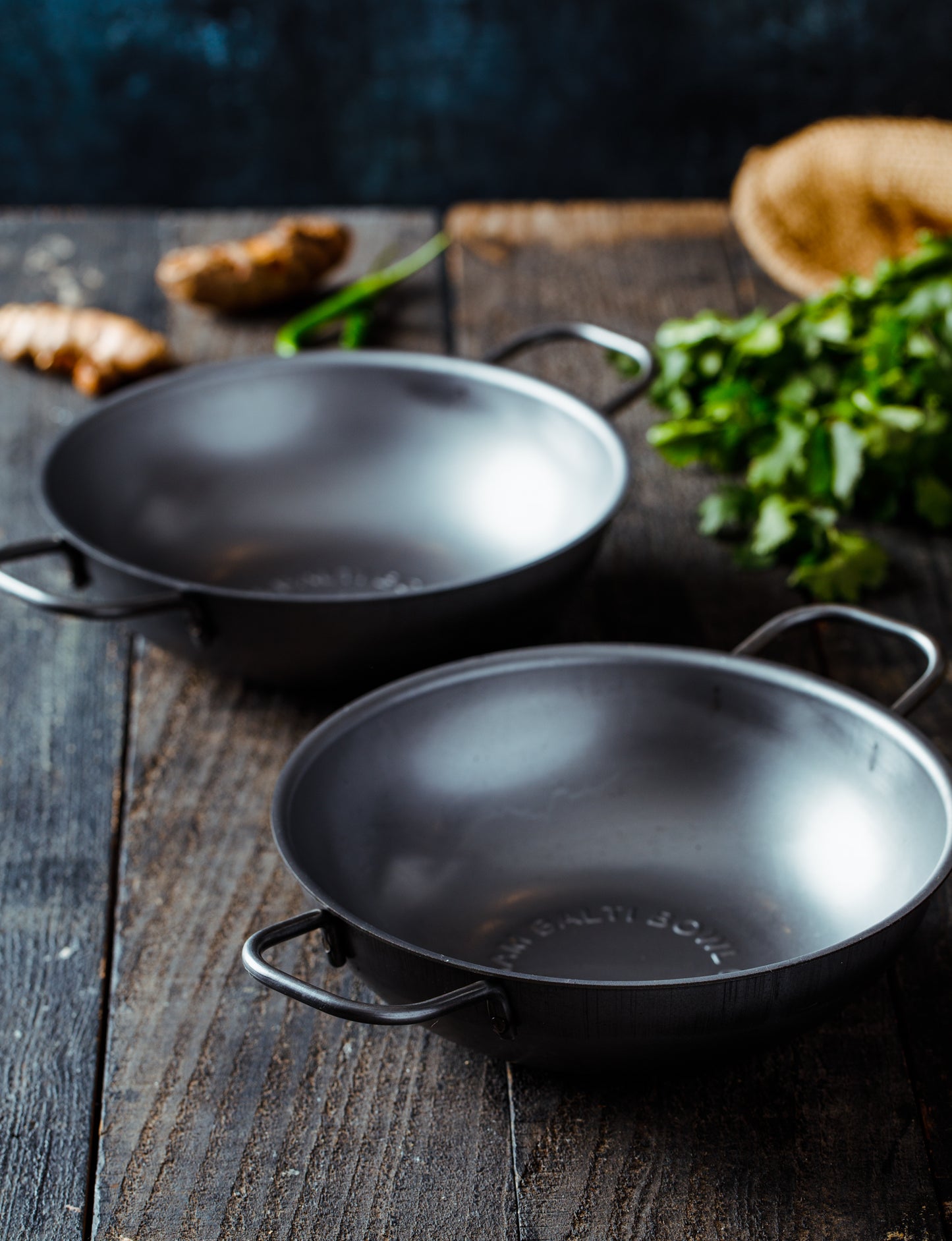 GIFT SET: Two Balti Bowls and Two Stands