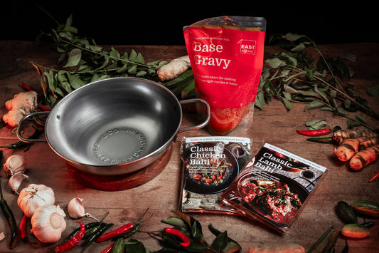 GIFT SET; 'BALTI BEGINNINGS' Balti Bowl, Stand, Base Sauce and Spice Duo