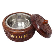 Ornate Hand Carved 'RICE' Thermal Serving Box