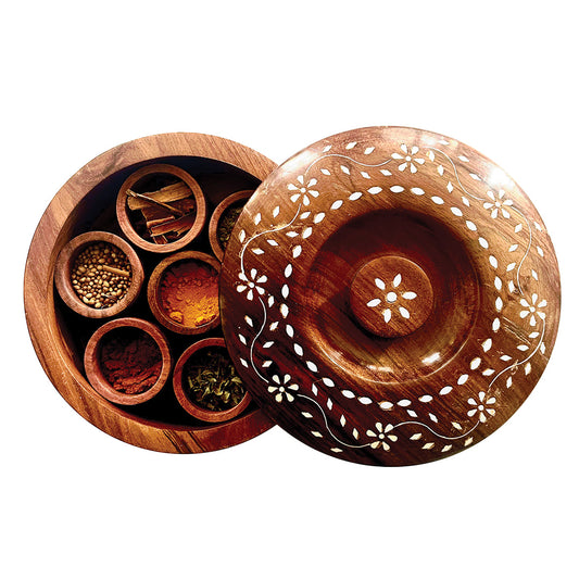 Indian Rosewood Masala Dabba Spice Box