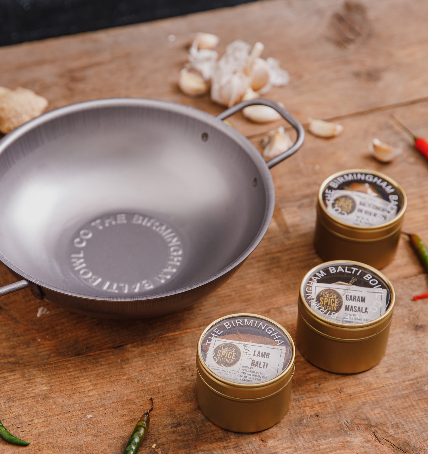 GIFT SET; Authentic Balti Bowl and Balti Beginnings Spice Trio