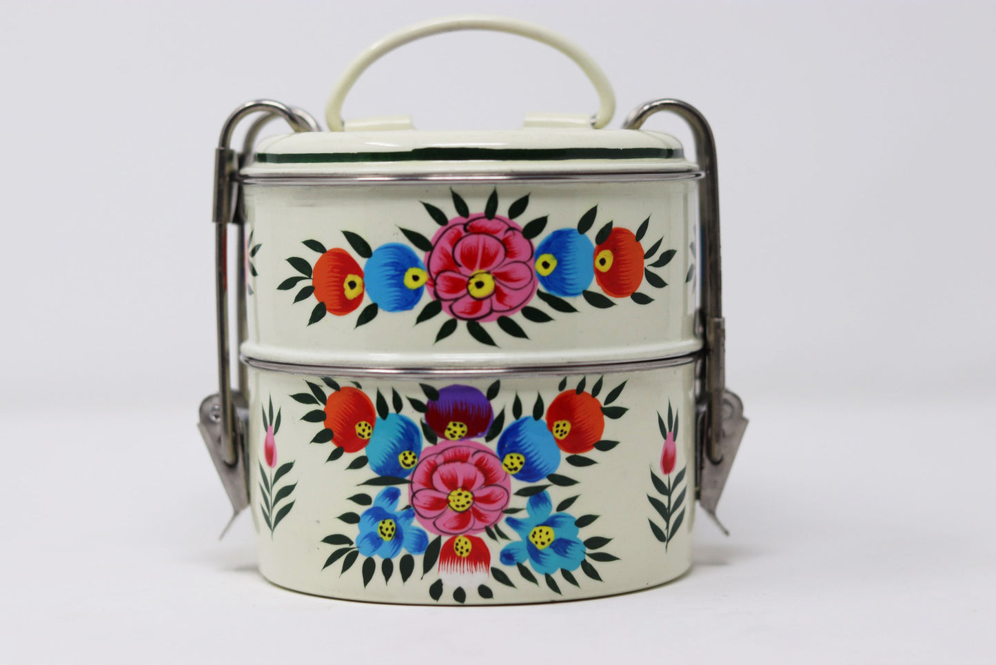 Traditional Tiffin Indian Lunchbox Two Compartment Lunchbox