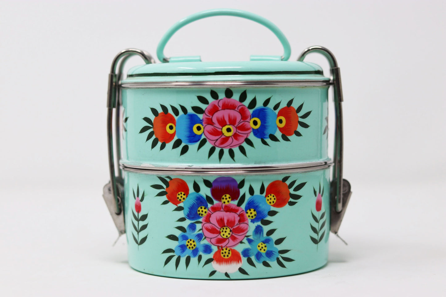 Traditional Tiffin Indian Lunchbox Two Compartment Lunchbox