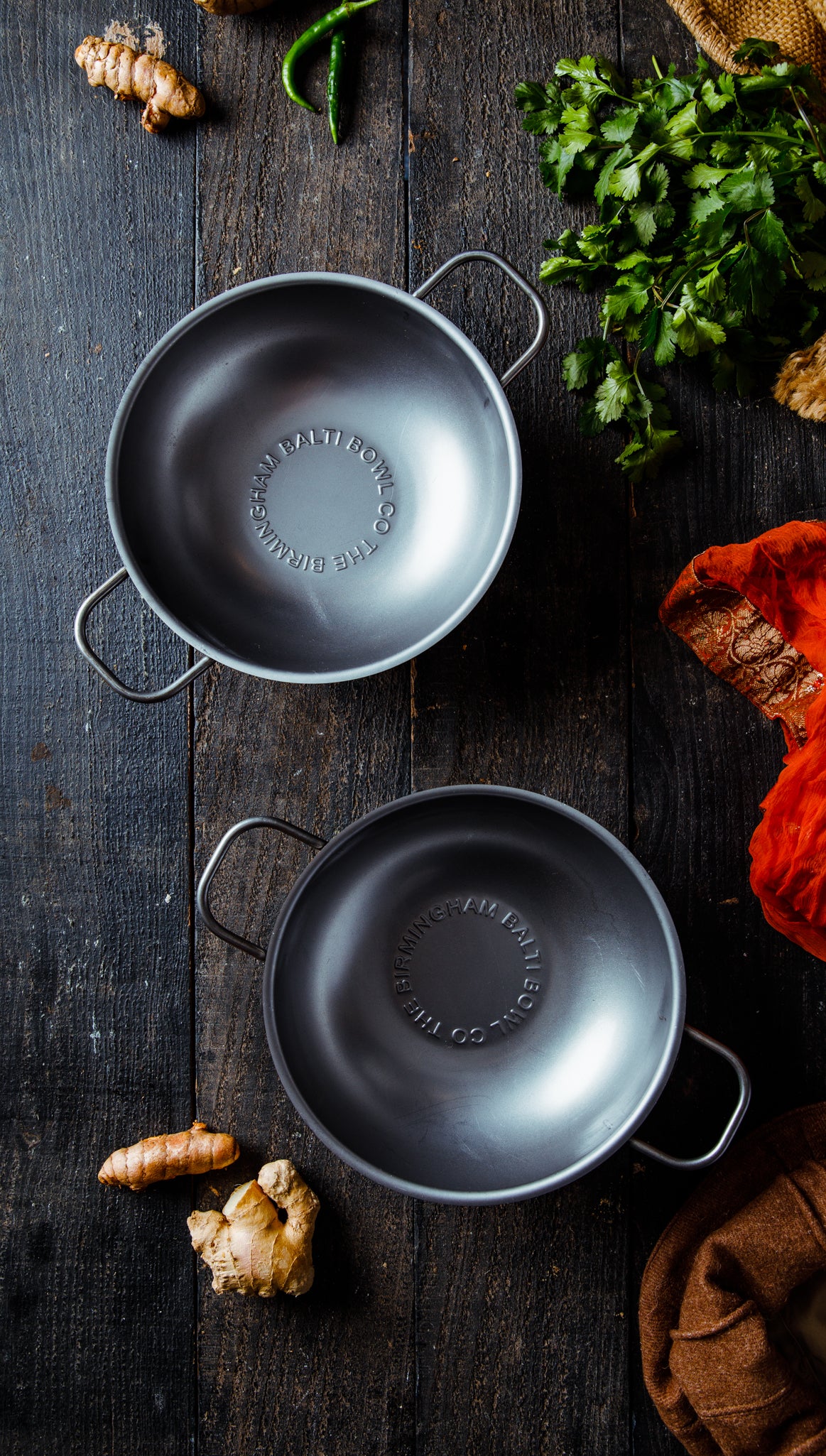 GIFT SET: Two Balti Bowls and Two Stands