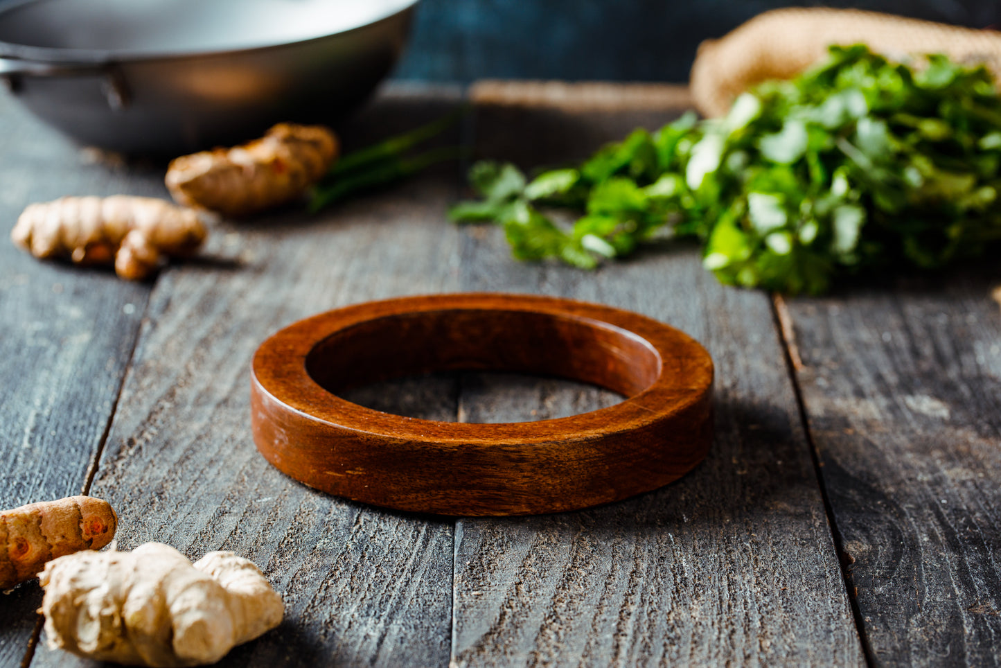 Mango Wood Balti Bowl Stand