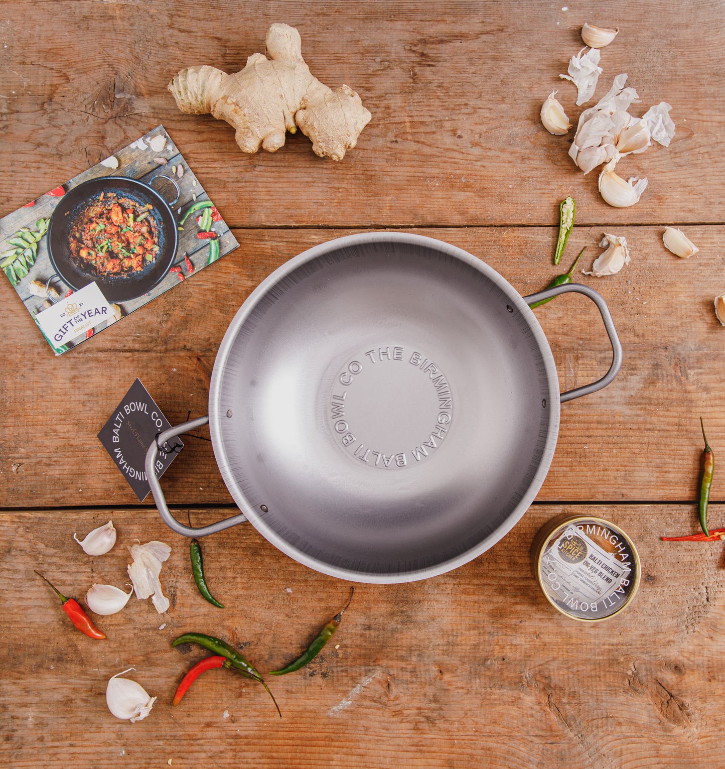 GIFT SET; Authentic Balti Bowl and Balti Spice Pot