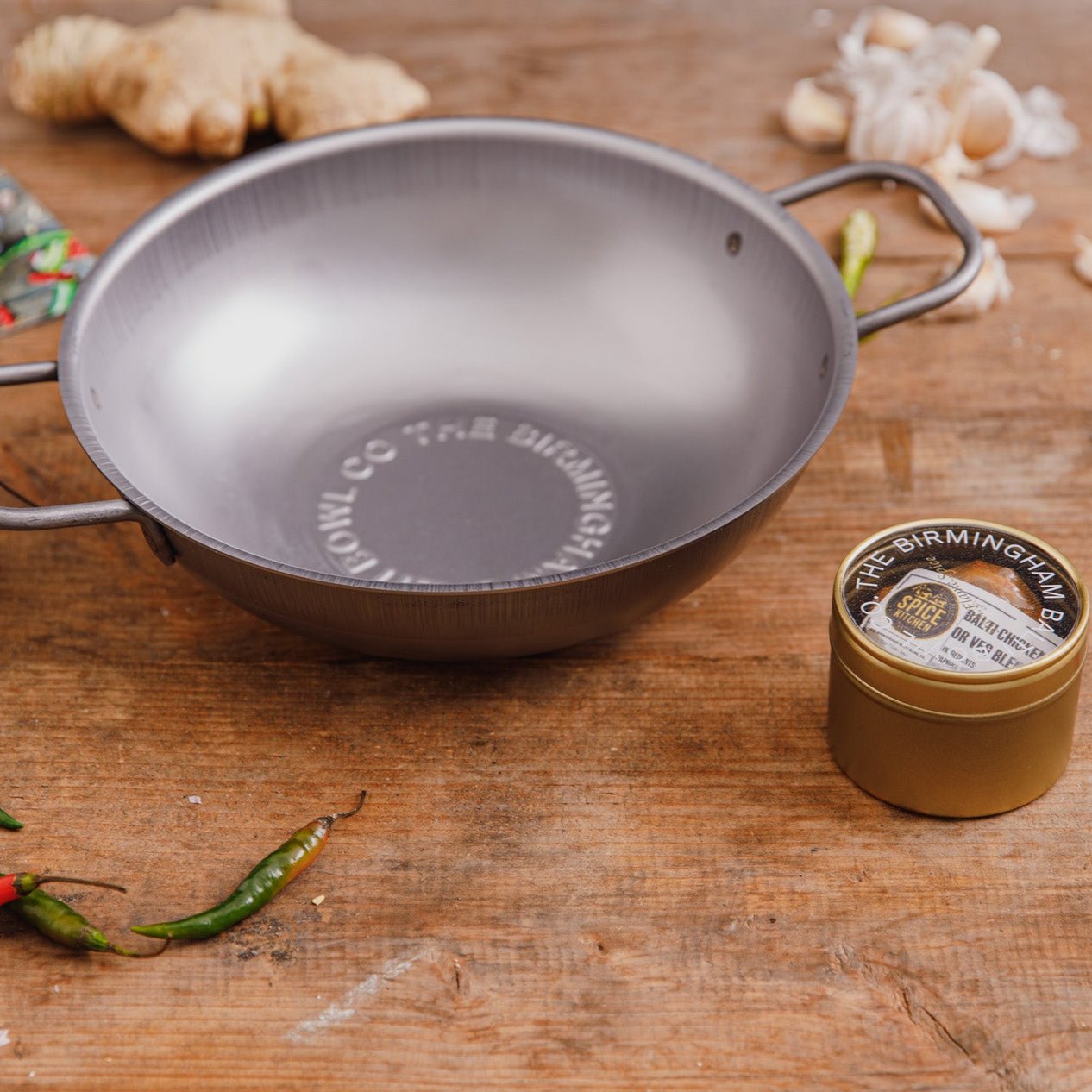 GIFT SET; Authentic Balti Bowl and Balti Spice Pot