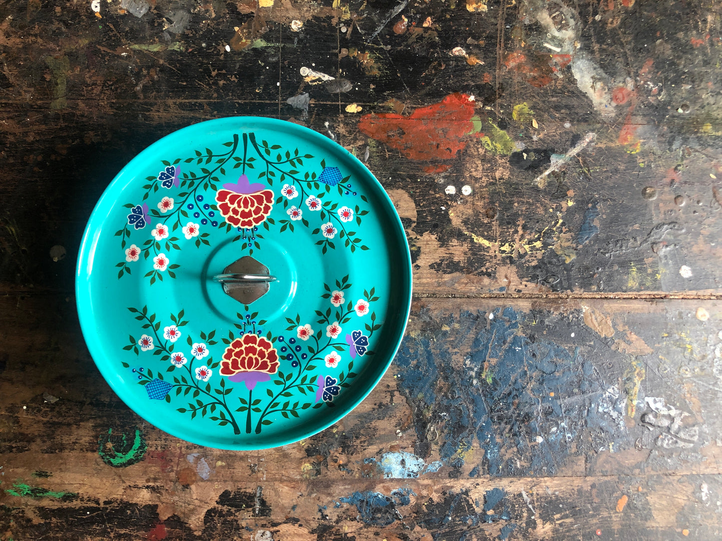 Hand Painted Masala Dabba Spice Tin