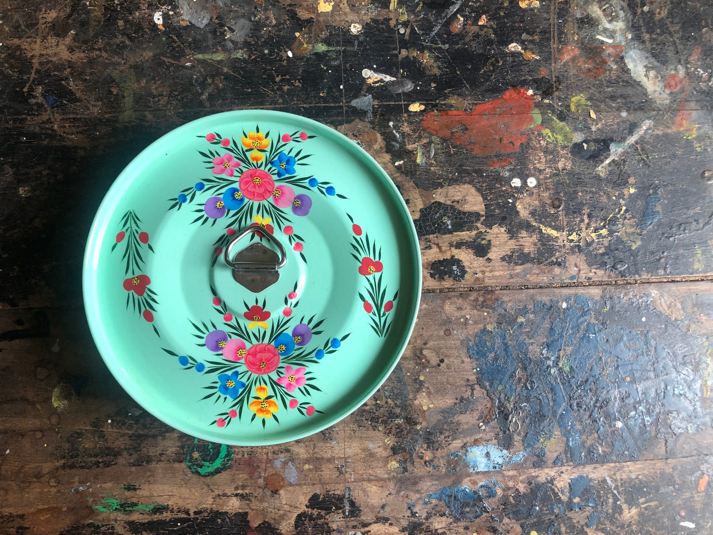 Hand Painted Masala Dabba Spice Tin