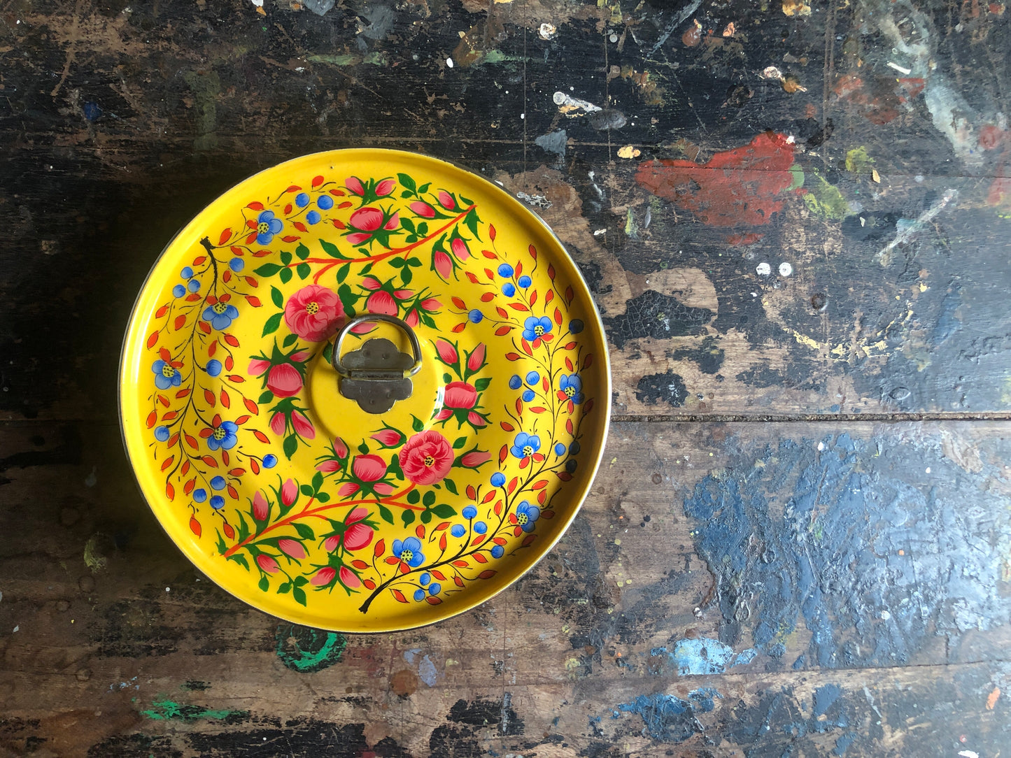 Hand Painted Masala Dabba Spice Tin